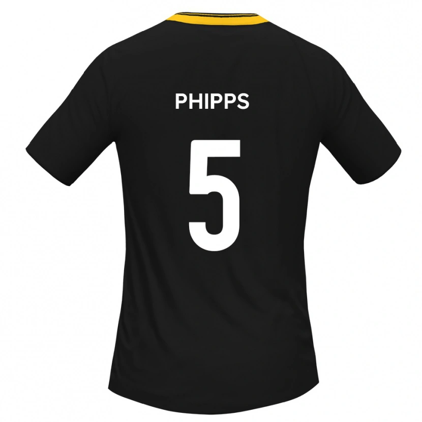 Danxen Herren Harry Phipps #5 Schwarz Gelb Auswärtstrikot Trikot 2025/26 T-Shirt