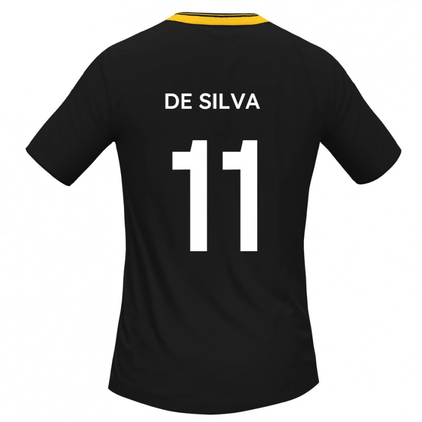 Danxen Herren Dillon De Silva #11 Schwarz Gelb Auswärtstrikot Trikot 2025/26 T-Shirt