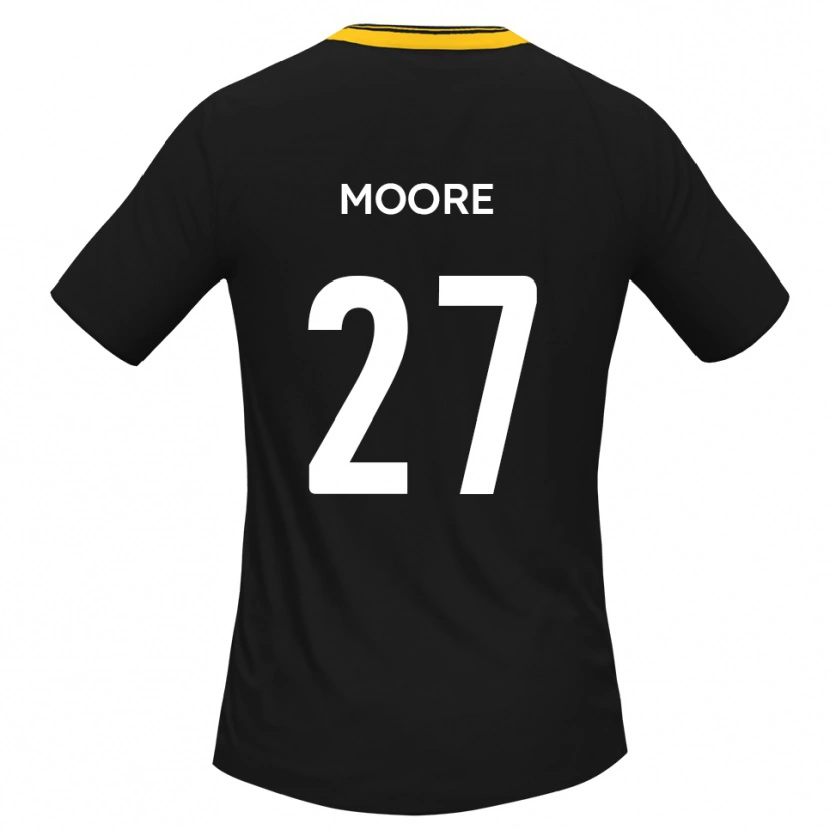 Danxen Herren Liam Moore #27 Schwarz Gelb Auswärtstrikot Trikot 2025/26 T-Shirt