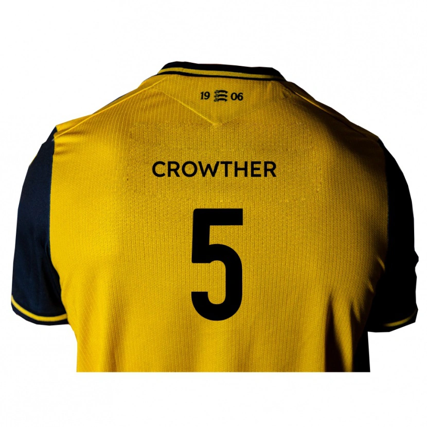 Danxen Herren Adam Crowther #5 Gelb Schwarz Auswärtstrikot Trikot 2025/26 T-Shirt