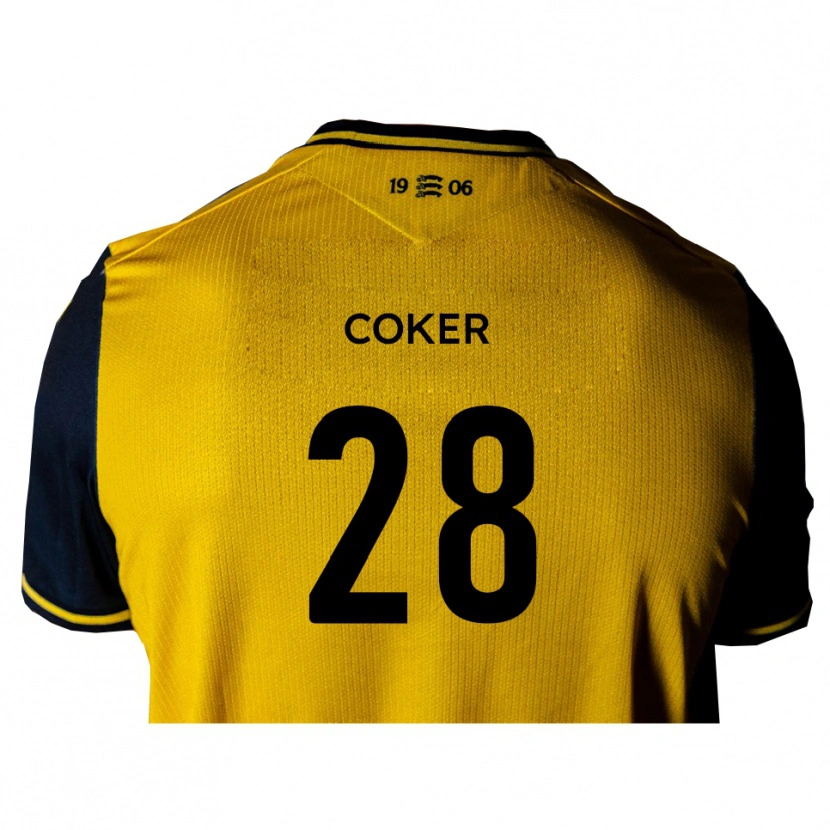 Danxen Herren Oliver Coker #28 Gelb Schwarz Auswärtstrikot Trikot 2025/26 T-Shirt