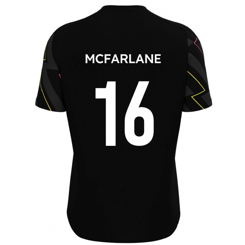 Danxen Herren Callum Mcfarlane #16 Schwarz Grau Auswärtstrikot Trikot 2025/26 T-Shirt