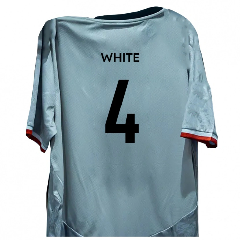 Danxen Herren Tom White #4 Weiß Schwarz Auswärtstrikot Trikot 2025/26 T-Shirt