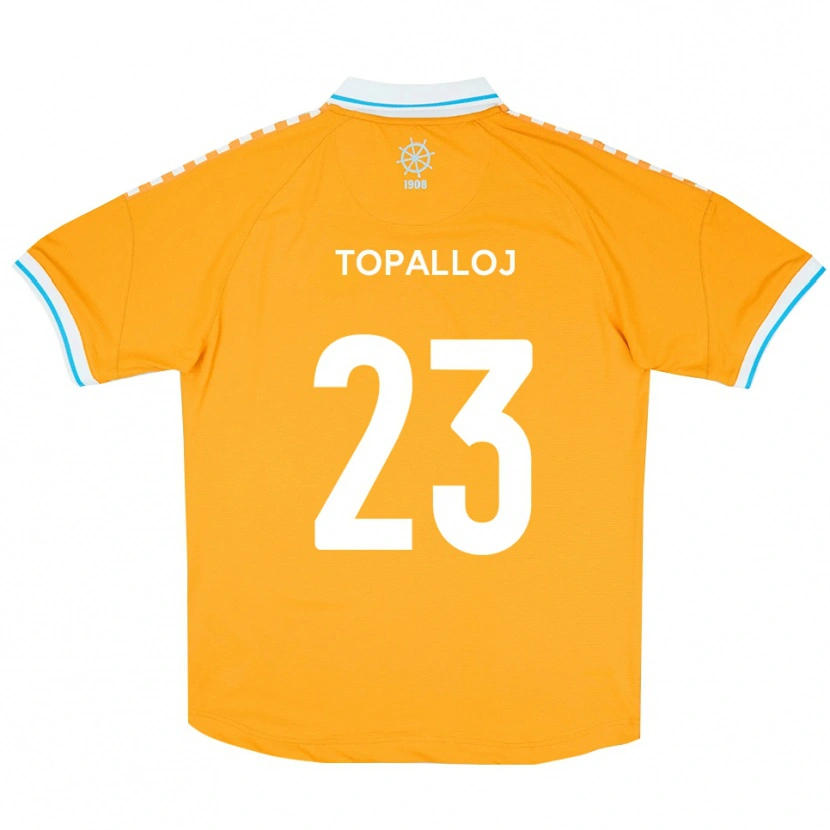 Danxen Herren Besart Topalloj #23 Gelb Blau Auswärtstrikot Trikot 2025/26 T-Shirt