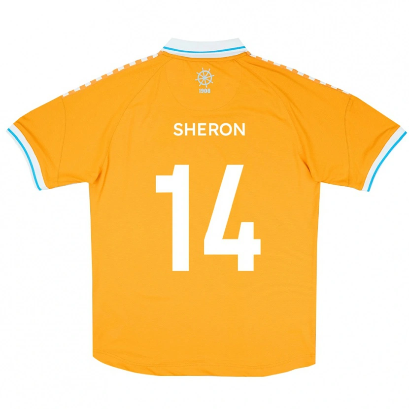 Danxen Herren Nathan Sheron #14 Gelb Blau Auswärtstrikot Trikot 2025/26 T-Shirt