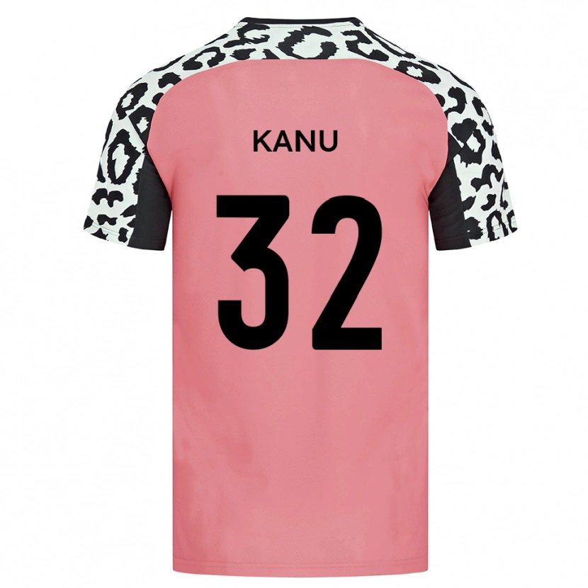Danxen Herren Abraham Kanu #32 Pink Schwarz Auswärtstrikot Trikot 2025/26 T-Shirt