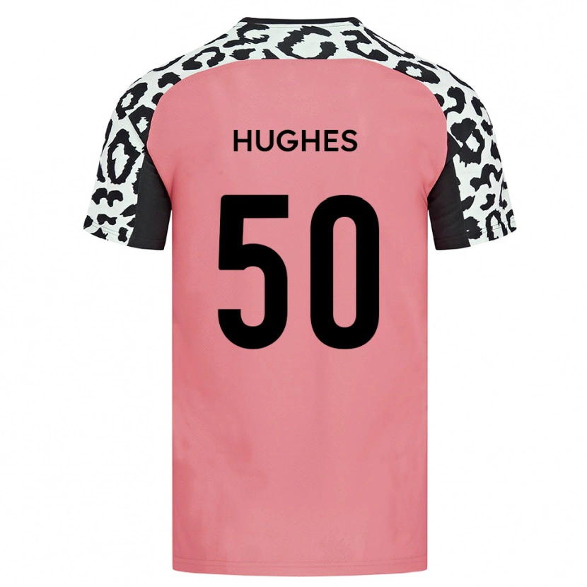 Danxen Herren Isaac Hughes #50 Pink Schwarz Auswärtstrikot Trikot 2025/26 T-Shirt