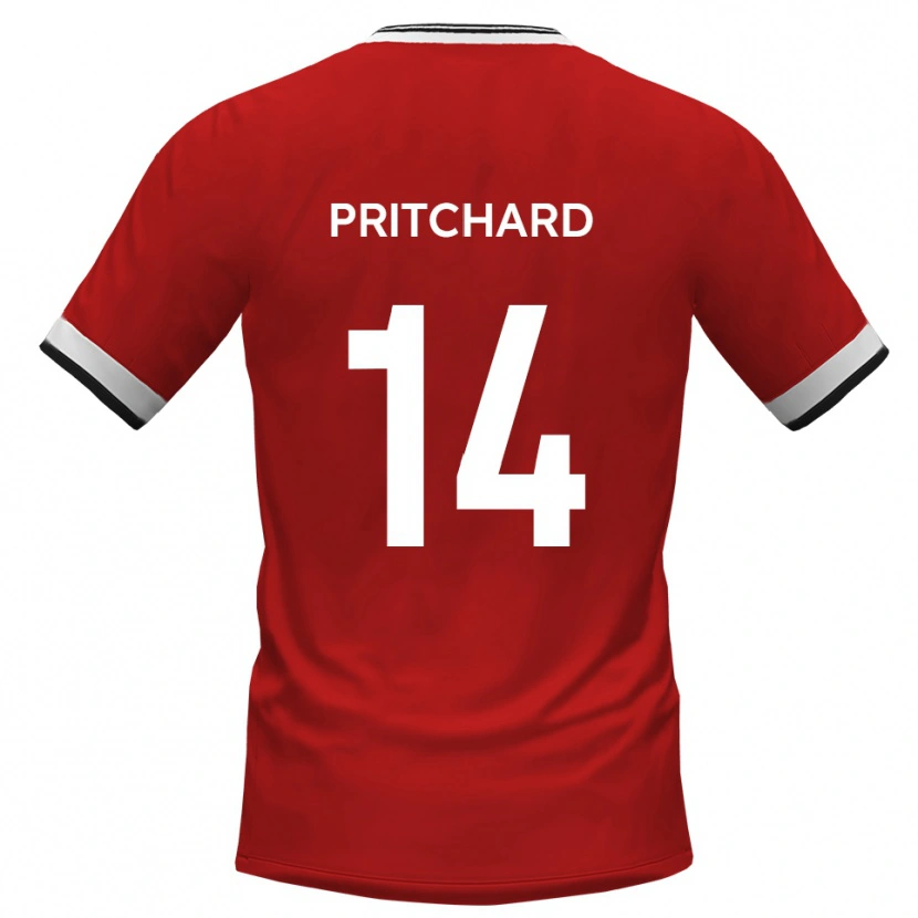 Danxen Herren Harry Pritchard #14 Weiß Schwarz Auswärtstrikot Trikot 2025/26 T-Shirt