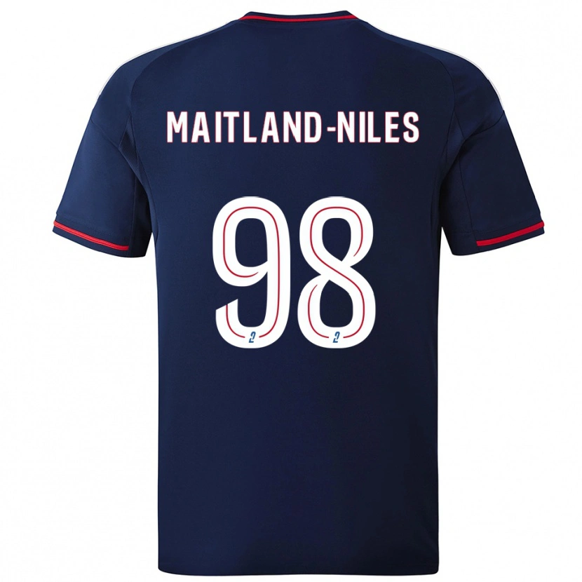 Danxen Herren Ainsley Maitland-Niles #98 Marine Rot Auswärtstrikot Trikot 2025/26 T-Shirt