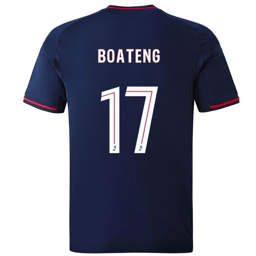 Danxen Herren Jerome Boateng #17 Marine Rot Auswärtstrikot Trikot 2025/26 T-Shirt