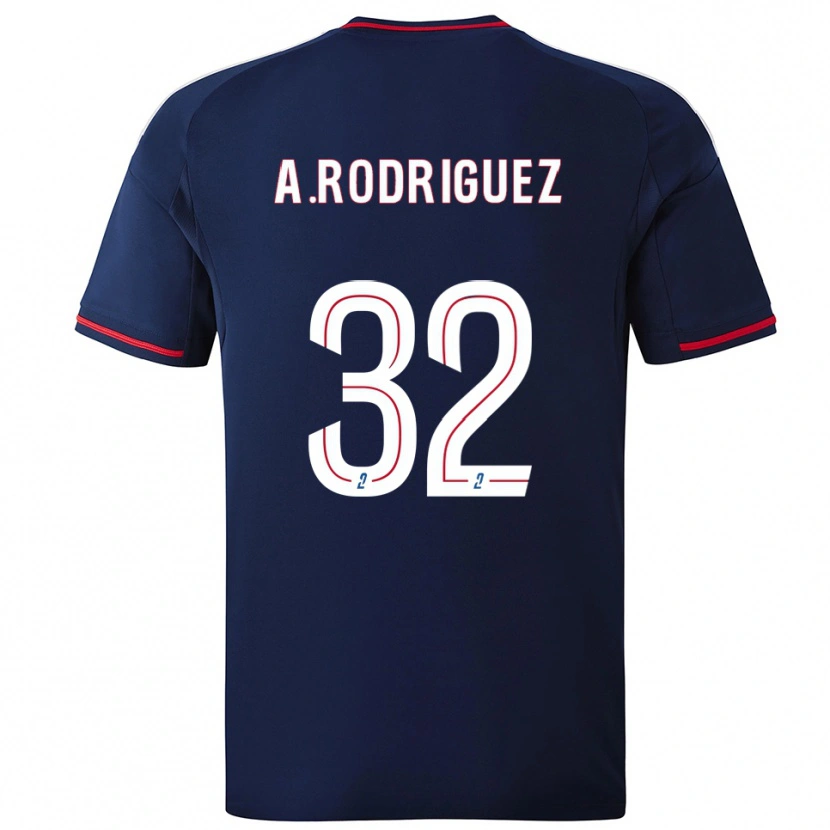 Danxen Herren Alejandro Gomes Rodríguez #32 Marine Rot Auswärtstrikot Trikot 2025/26 T-Shirt