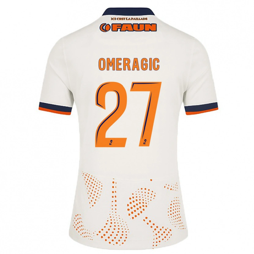 Danxen Herren Becir Omeragic #27 Weiß Orange Auswärtstrikot Trikot 2025/26 T-Shirt