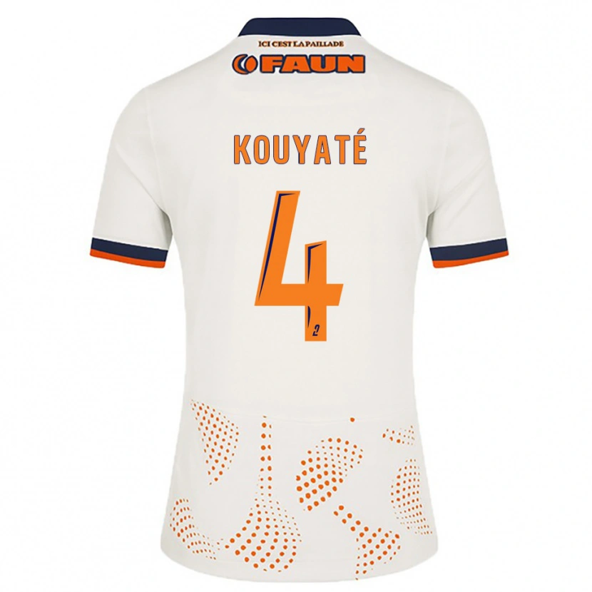 Danxen Herren Kiki Kouyaté #4 Weiß Orange Auswärtstrikot Trikot 2025/26 T-Shirt