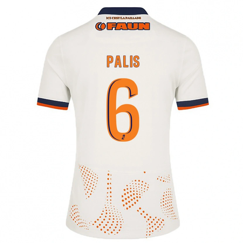 Danxen Herren Ella Palis #6 Weiß Orange Auswärtstrikot Trikot 2025/26 T-Shirt