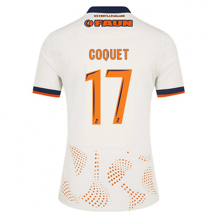 Danxen Herren Judith Coquet #17 Weiß Orange Auswärtstrikot Trikot 2025/26 T-Shirt