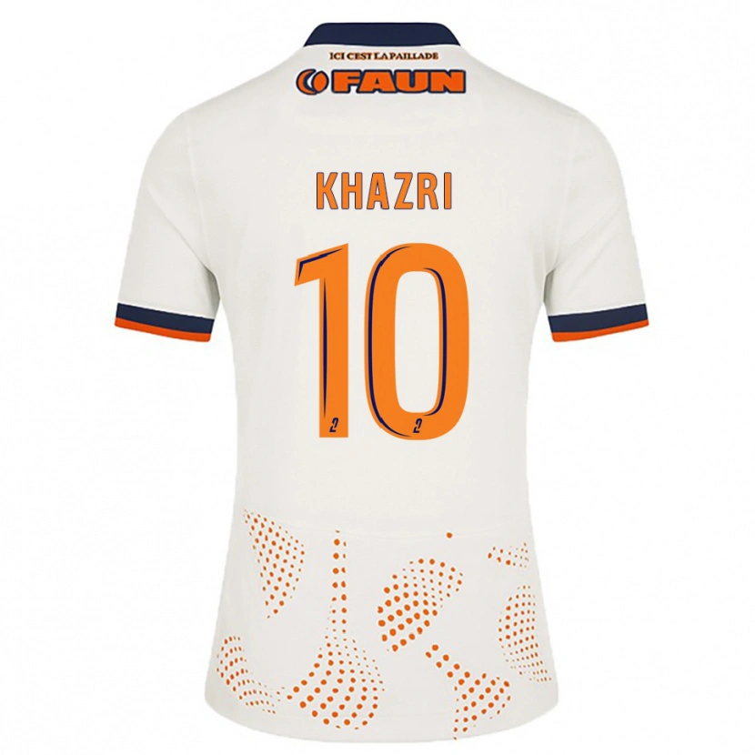 Danxen Herren Wahbi Khazri #10 Weiß Orange Auswärtstrikot Trikot 2025/26 T-Shirt