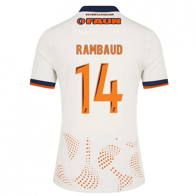 Danxen Herren Elisa Rambaud #14 Weiß Orange Auswärtstrikot Trikot 2025/26 T-Shirt