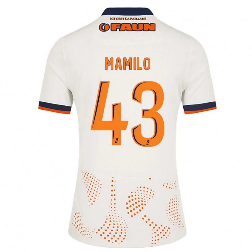 Danxen Herren Craig Mamilo #43 Weiß Orange Auswärtstrikot Trikot 2025/26 T-Shirt