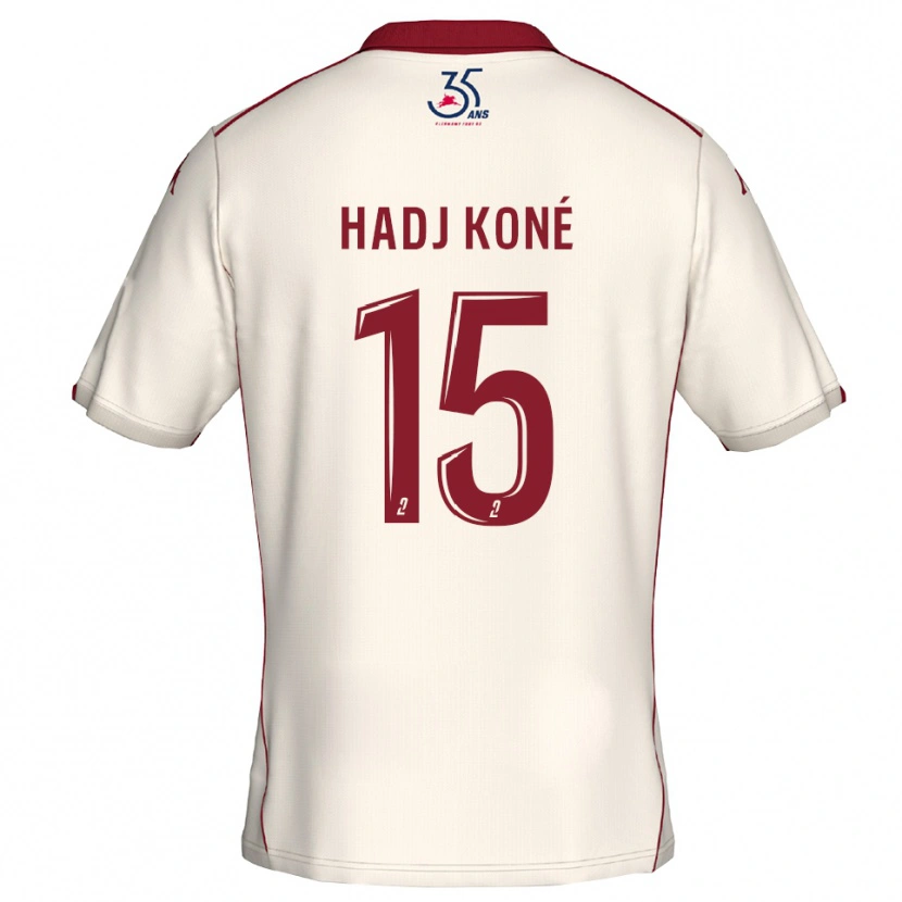 Danxen Herren El Hadj Koné #15 Weiß Burgunder Auswärtstrikot Trikot 2025/26 T-Shirt