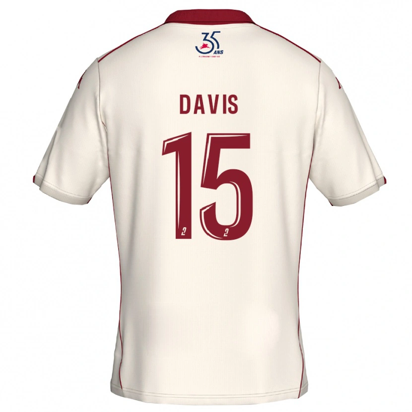 Danxen Herren Matthew Davis #15 Weiß Burgunder Auswärtstrikot Trikot 2025/26 T-Shirt
