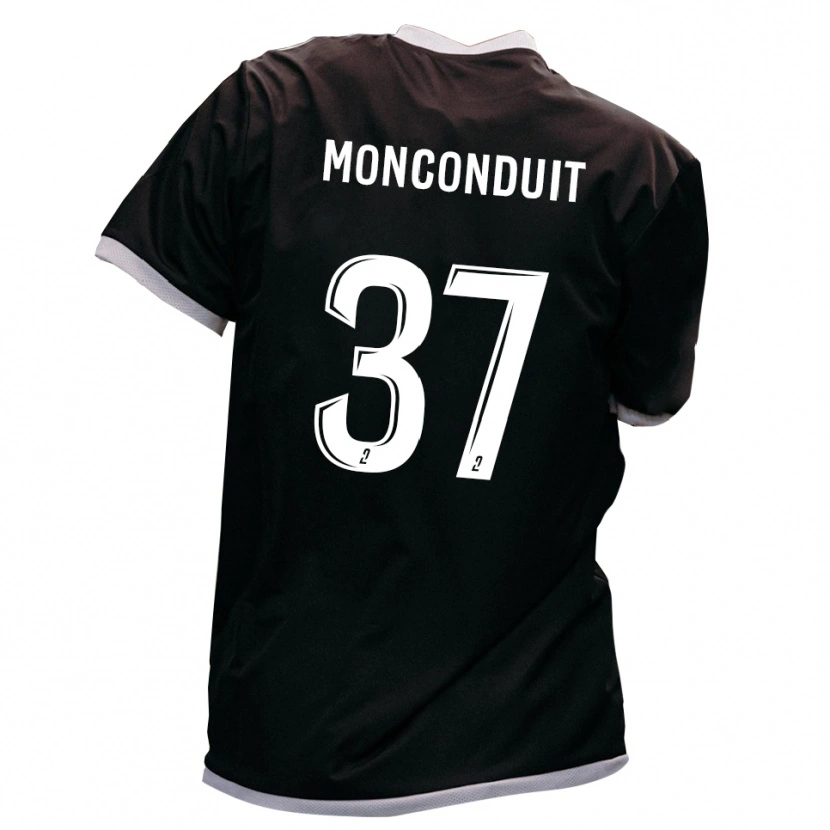 Danxen Herren Thomas Monconduit #37 Schwarz Gold Auswärtstrikot Trikot 2025/26 T-Shirt