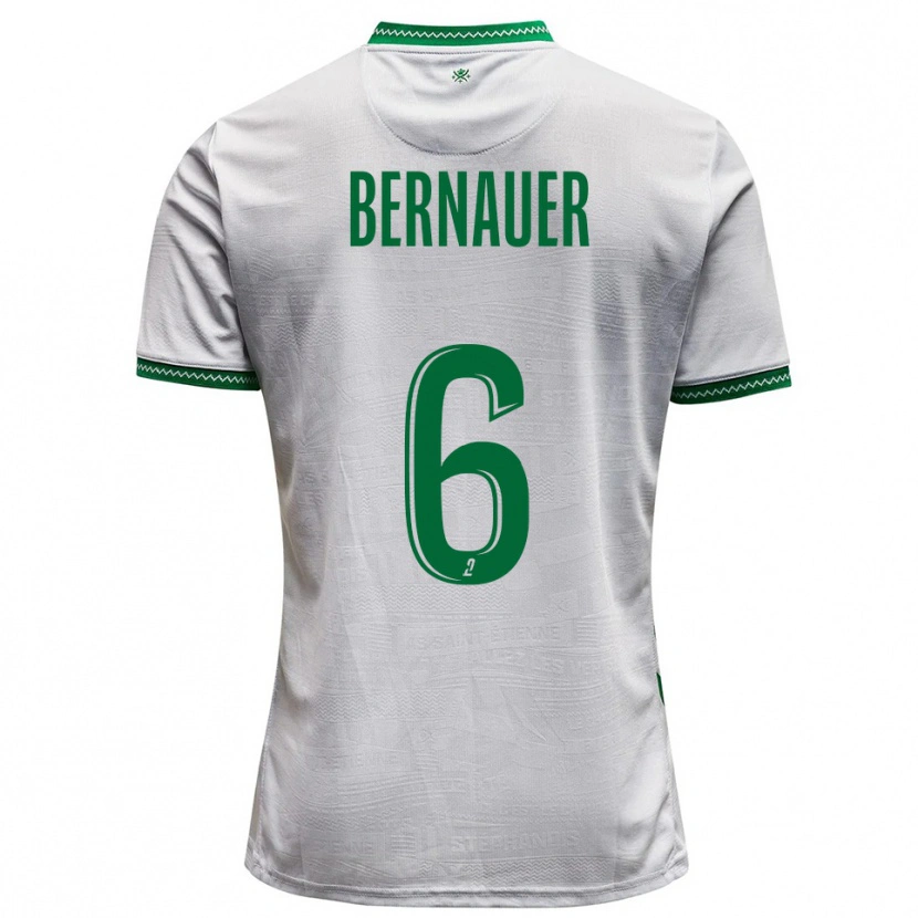 Danxen Herren Maxime Bernauer #6 Weiß Grün Auswärtstrikot Trikot 2025/26 T-Shirt