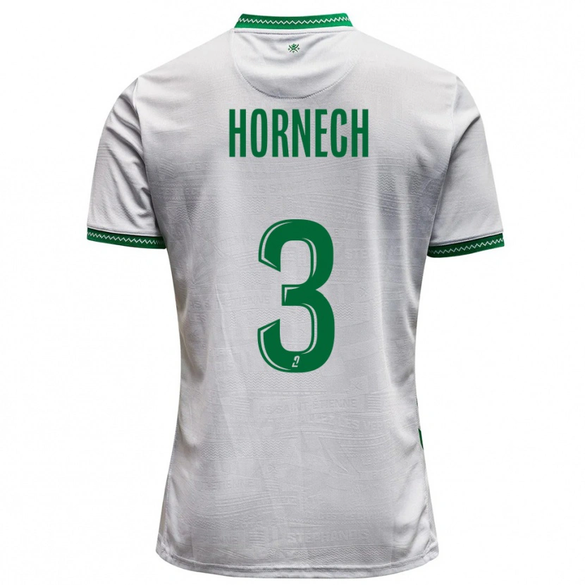 Danxen Herren Ewan Hornech #3 Weiß Grün Auswärtstrikot Trikot 2025/26 T-Shirt