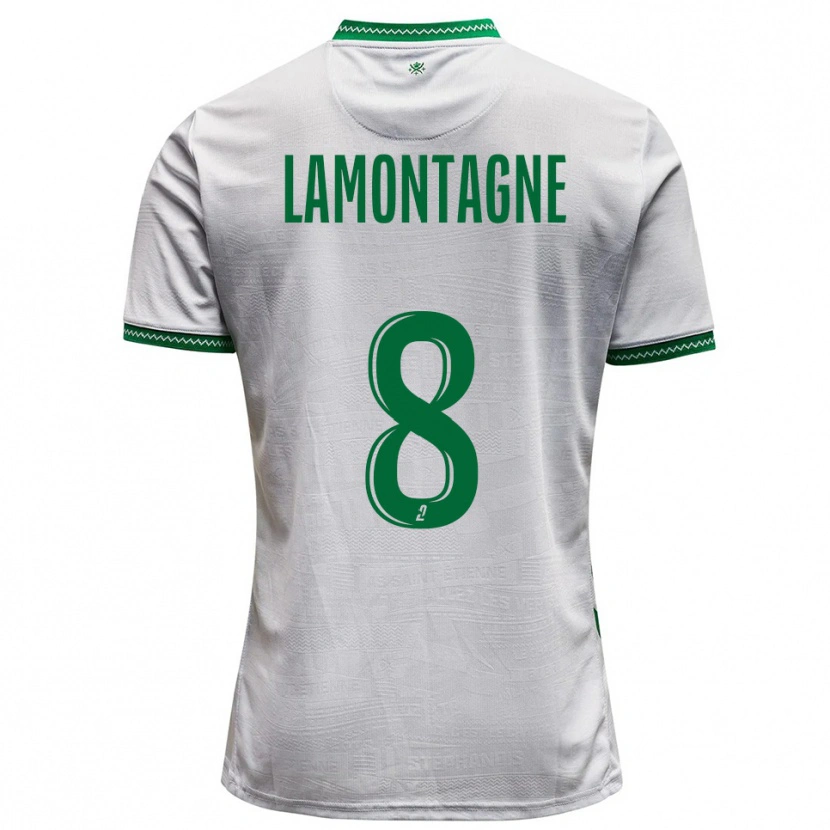 Danxen Herren Alexandria Lamontagne #8 Weiß Grün Auswärtstrikot Trikot 2025/26 T-Shirt