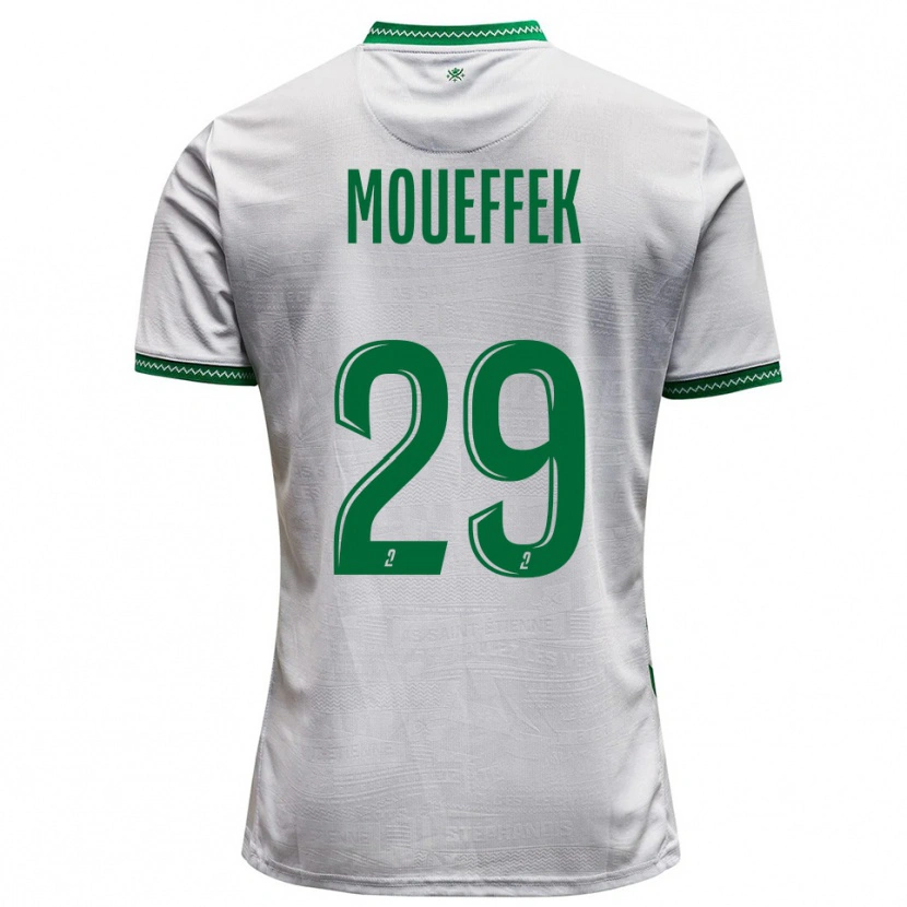 Danxen Herren Aïmen Moueffek #29 Weiß Grün Auswärtstrikot Trikot 2025/26 T-Shirt