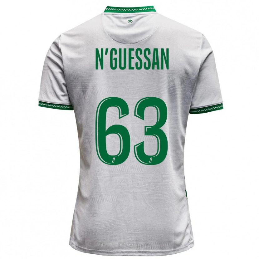 Danxen Herren Djylian N'guessan #63 Weiß Grün Auswärtstrikot Trikot 2025/26 T-Shirt