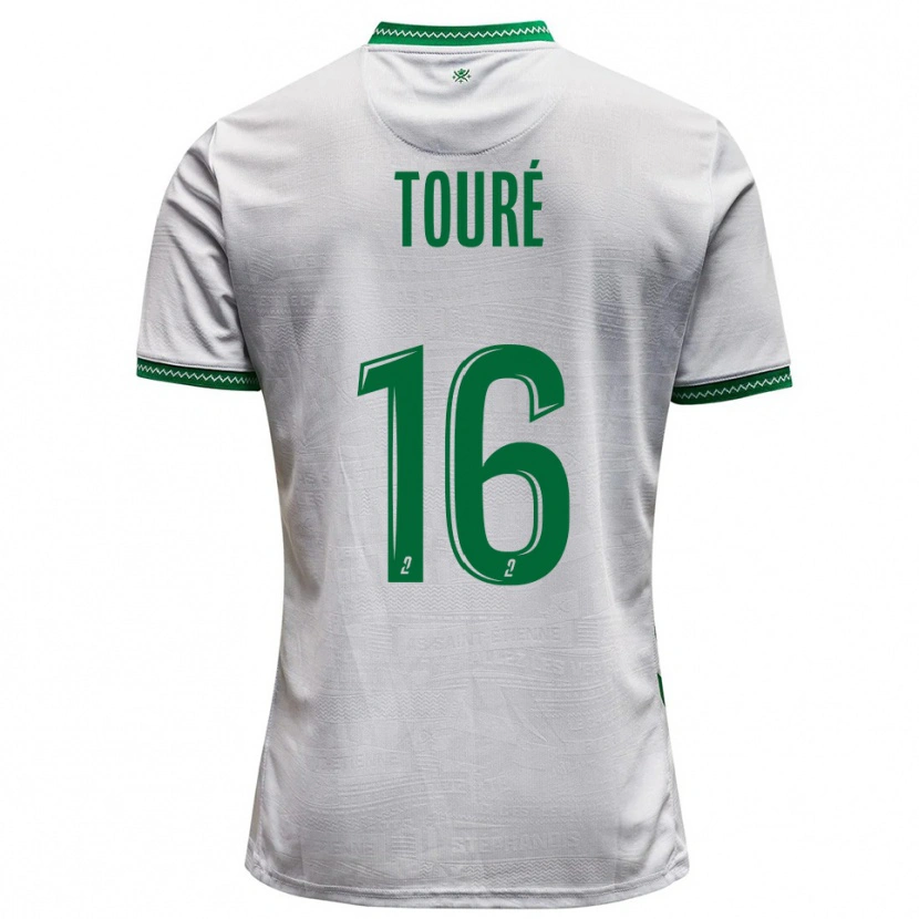 Danxen Herren Issiaka Touré #16 Weiß Grün Auswärtstrikot Trikot 2025/26 T-Shirt