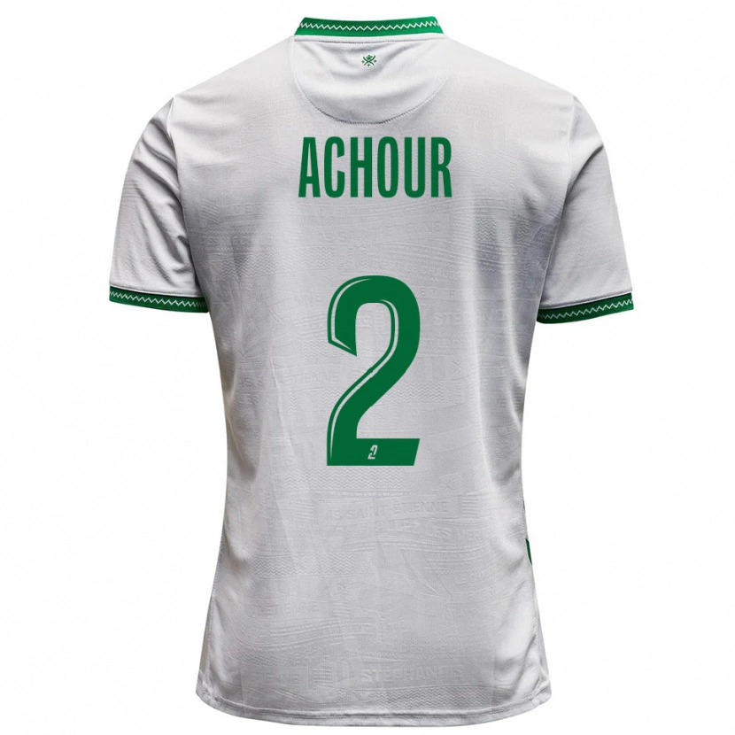 Danxen Herren Samy Achour #2 Weiß Grün Auswärtstrikot Trikot 2025/26 T-Shirt