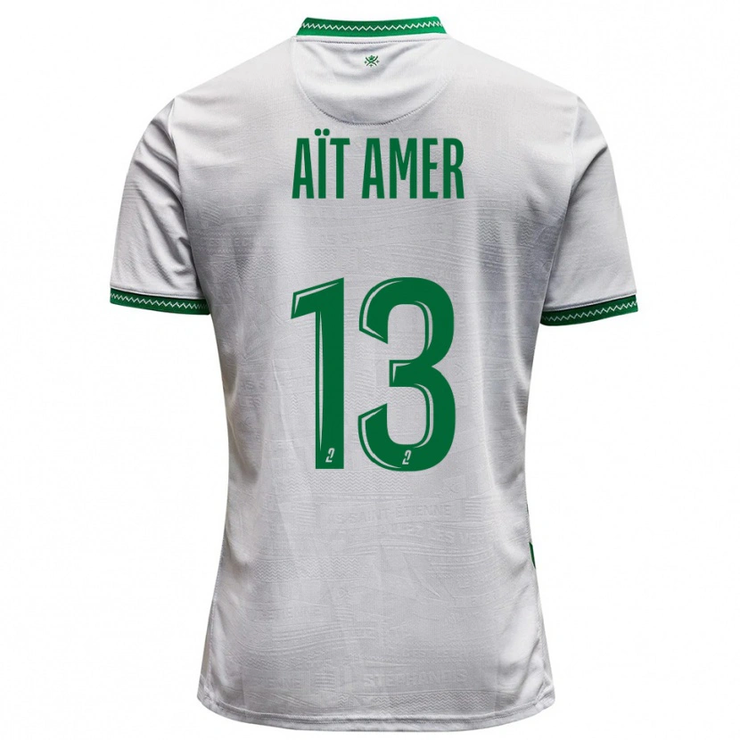 Danxen Herren Rayan Aït Amer #13 Weiß Grün Auswärtstrikot Trikot 2025/26 T-Shirt