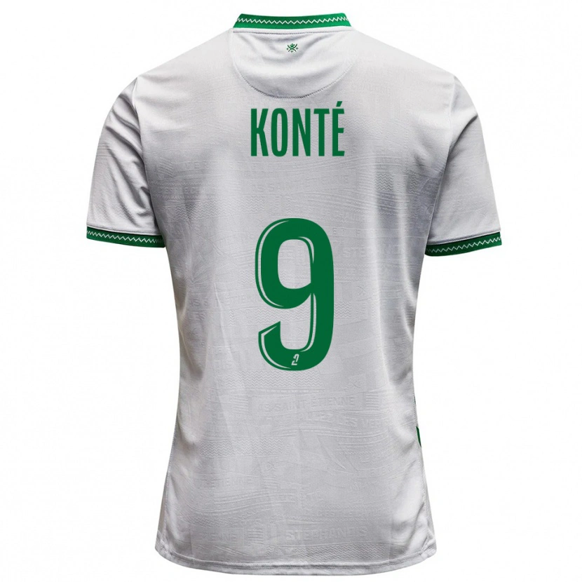 Danxen Herren Mamadou Konté #9 Weiß Grün Auswärtstrikot Trikot 2025/26 T-Shirt
