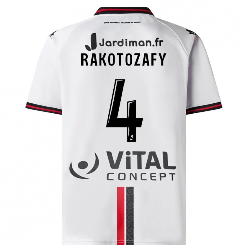 Danxen Herren Lucas Rakotozafy #4 Weiß Rot Auswärtstrikot Trikot 2025/26 T-Shirt