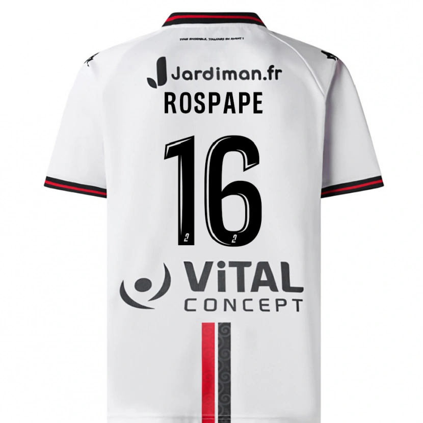Danxen Herren Milo Rospape #16 Weiß Rot Auswärtstrikot Trikot 2025/26 T-Shirt