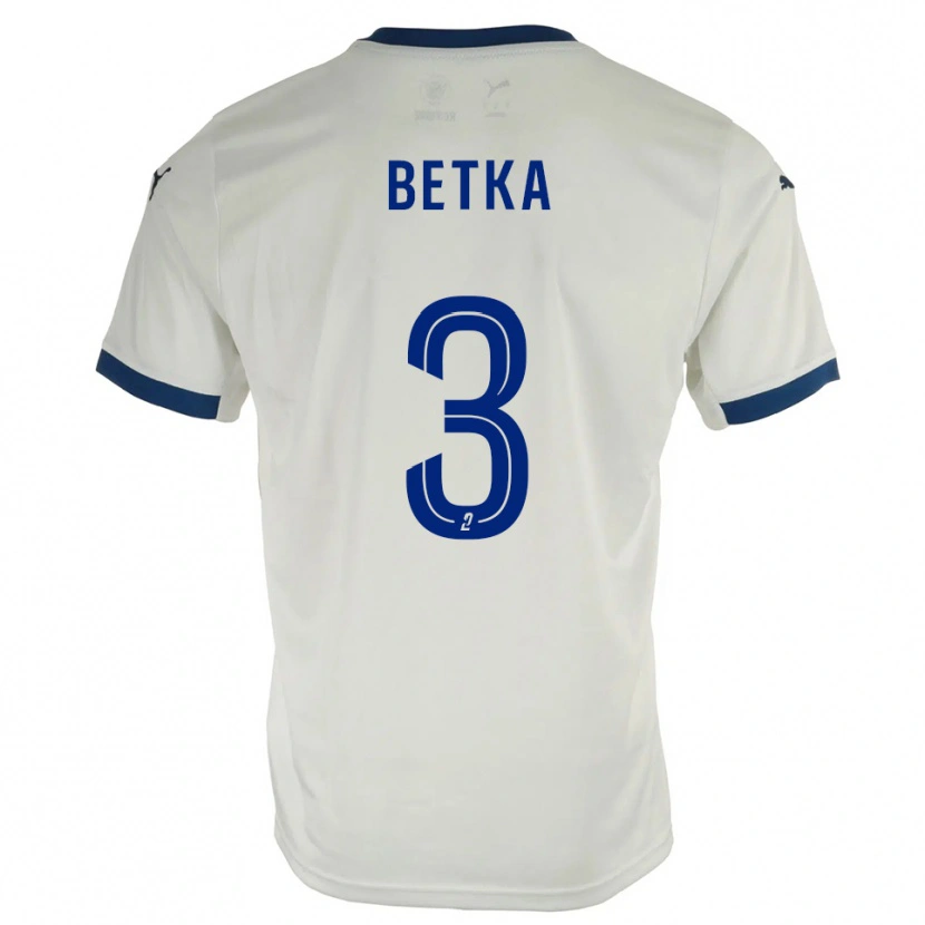 Danxen Herren Naël Betka #3 Weiß Blau Auswärtstrikot Trikot 2025/26 T-Shirt