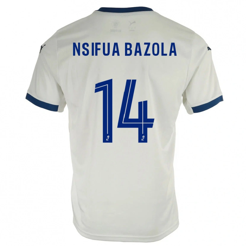 Danxen Herren Preston Nsifua Bazola #14 Weiß Blau Auswärtstrikot Trikot 2025/26 T-Shirt