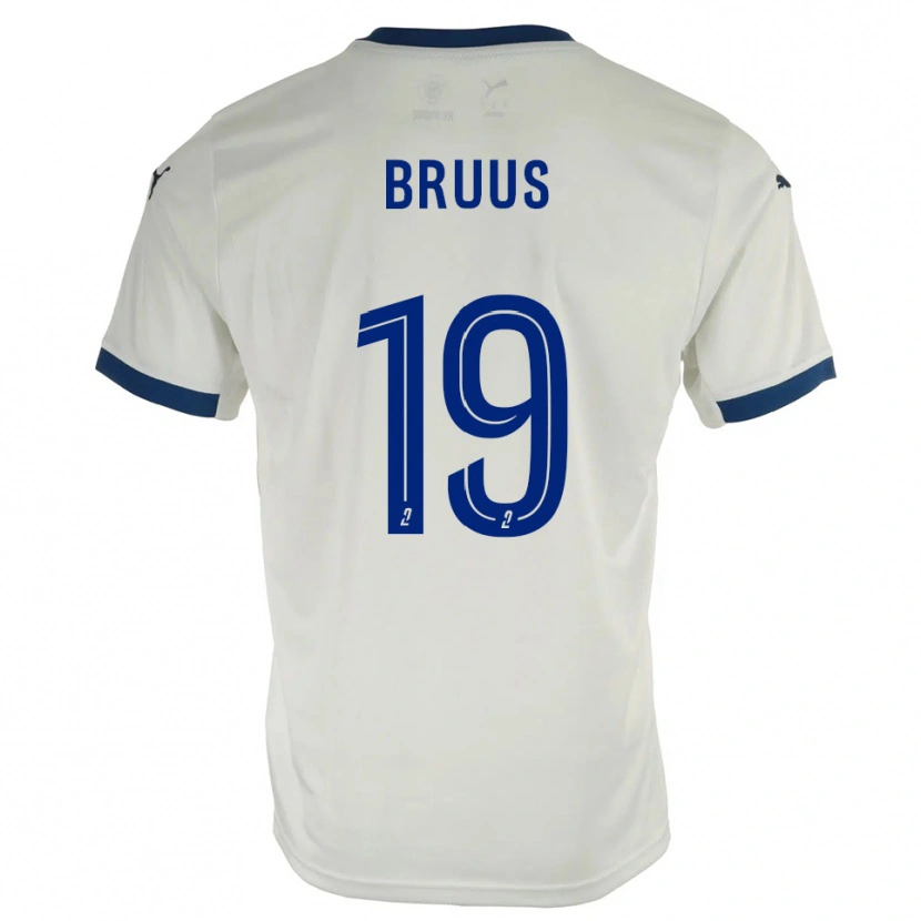 Danxen Herren Andreas Bruus #19 Weiß Blau Auswärtstrikot Trikot 2025/26 T-Shirt