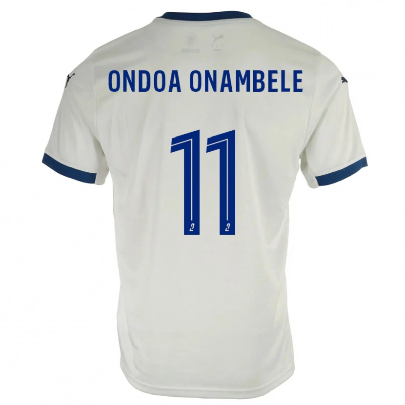Danxen Herren Fred Ondoa Onambele #11 Weiß Blau Auswärtstrikot Trikot 2025/26 T-Shirt