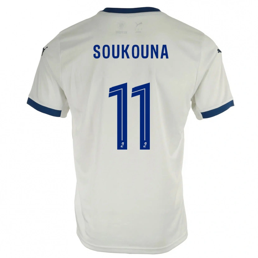 Danxen Herren Idrissa Soukouna #11 Weiß Blau Auswärtstrikot Trikot 2025/26 T-Shirt