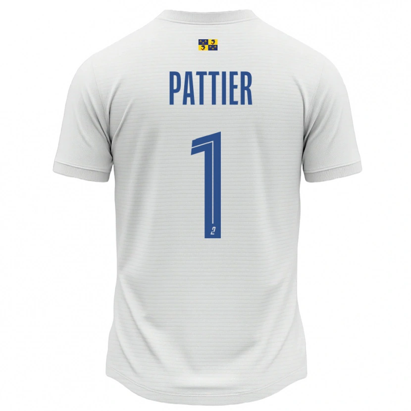 Danxen Herren Maxime Pattier #1 Weiß Blau Auswärtstrikot Trikot 2025/26 T-Shirt