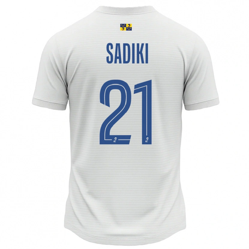Danxen Herren Nehla Sadiki #21 Weiß Blau Auswärtstrikot Trikot 2025/26 T-Shirt