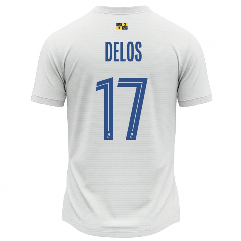 Danxen Herren Shaquil Delos #17 Weiß Blau Auswärtstrikot Trikot 2025/26 T-Shirt