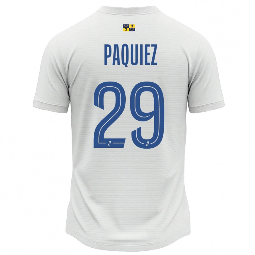 Danxen Herren Gaëtan Paquiez #29 Weiß Blau Auswärtstrikot Trikot 2025/26 T-Shirt