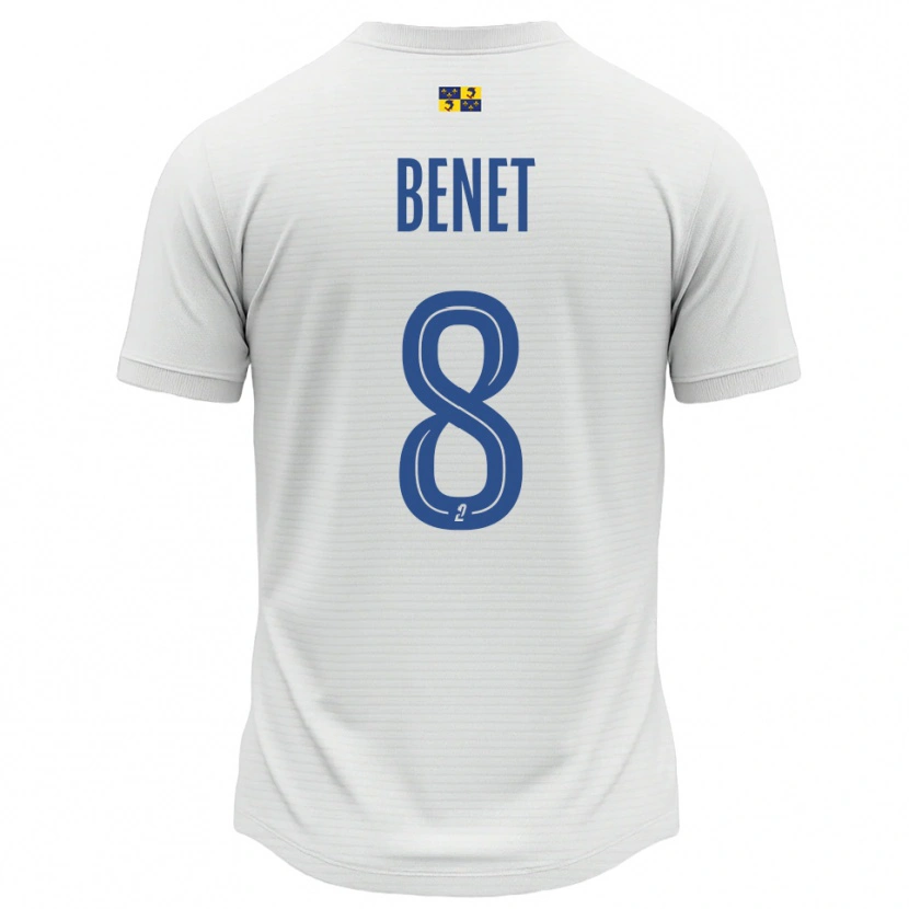 Danxen Herren Jessy Benet #8 Weiß Blau Auswärtstrikot Trikot 2025/26 T-Shirt