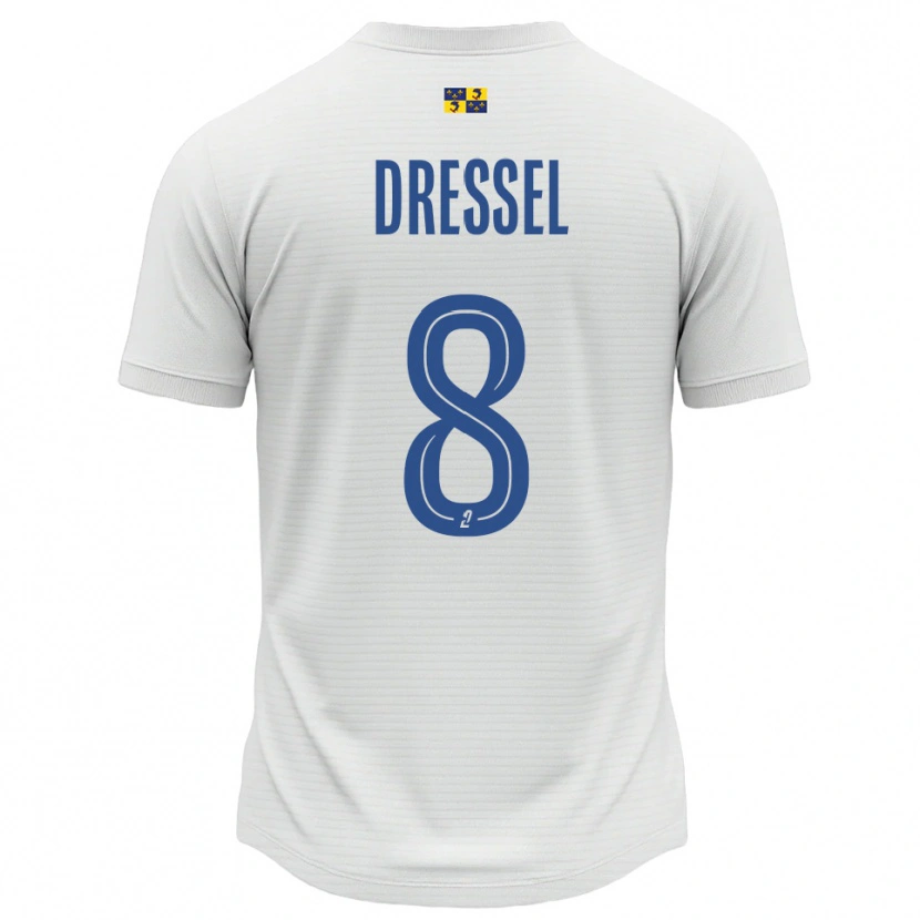 Danxen Herren Charlie Dressel #8 Weiß Blau Auswärtstrikot Trikot 2025/26 T-Shirt