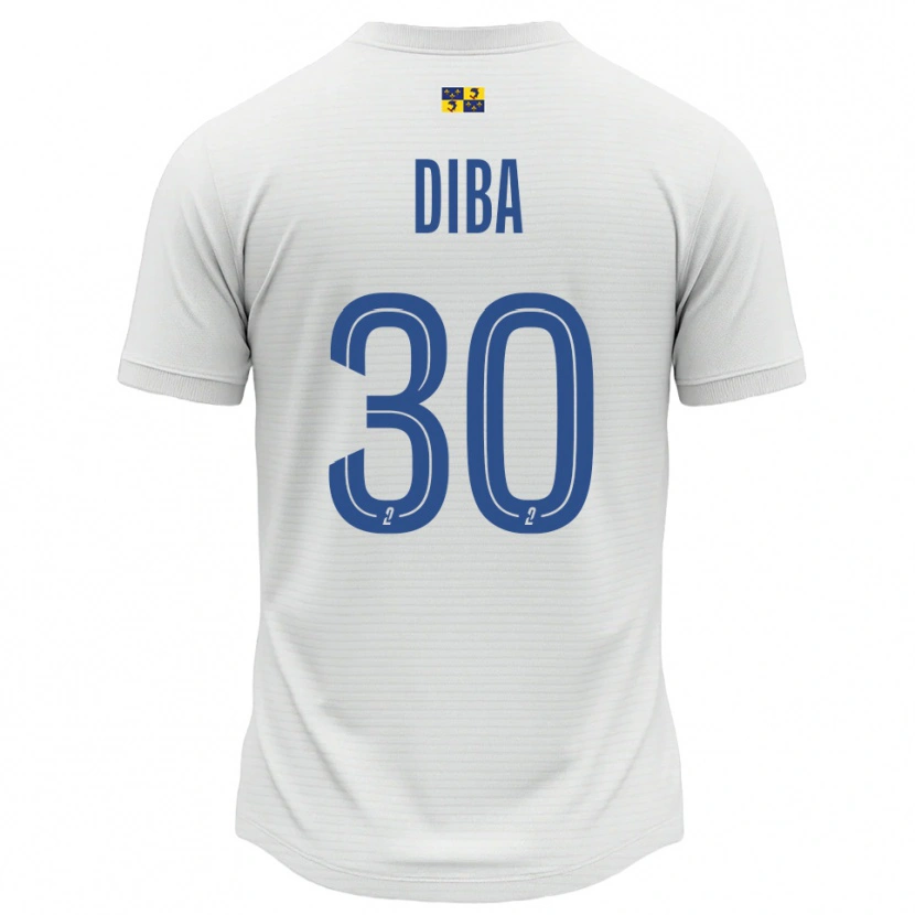 Danxen Herren Samba Diba #30 Weiß Blau Auswärtstrikot Trikot 2025/26 T-Shirt