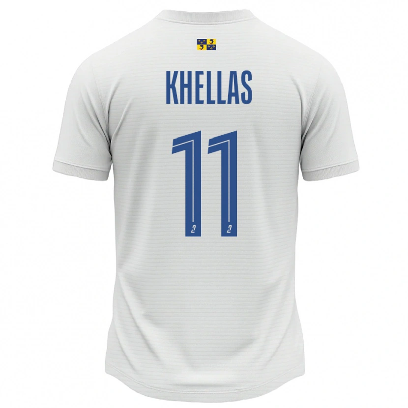 Danxen Herren Armelle Khellas #11 Weiß Blau Auswärtstrikot Trikot 2025/26 T-Shirt