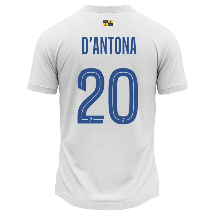 Danxen Herren Mattéo D'antona #20 Weiß Blau Auswärtstrikot Trikot 2025/26 T-Shirt